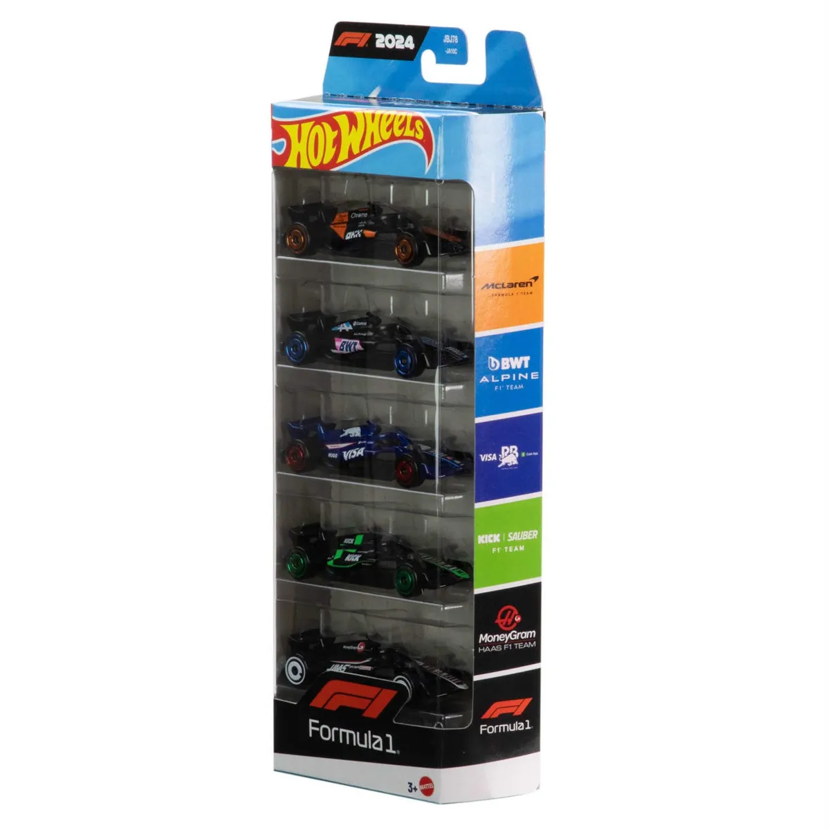 HOT WHEELS - Pack 5 Autos Formula 1 Escala 1:64