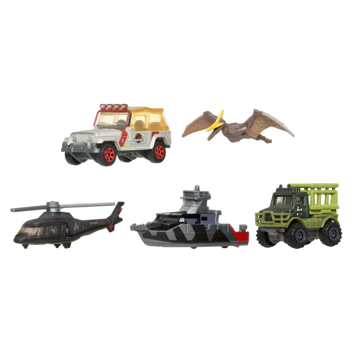 MATCHBOX - Jurassic World Auto Básico Paquete de 5 Matchbox