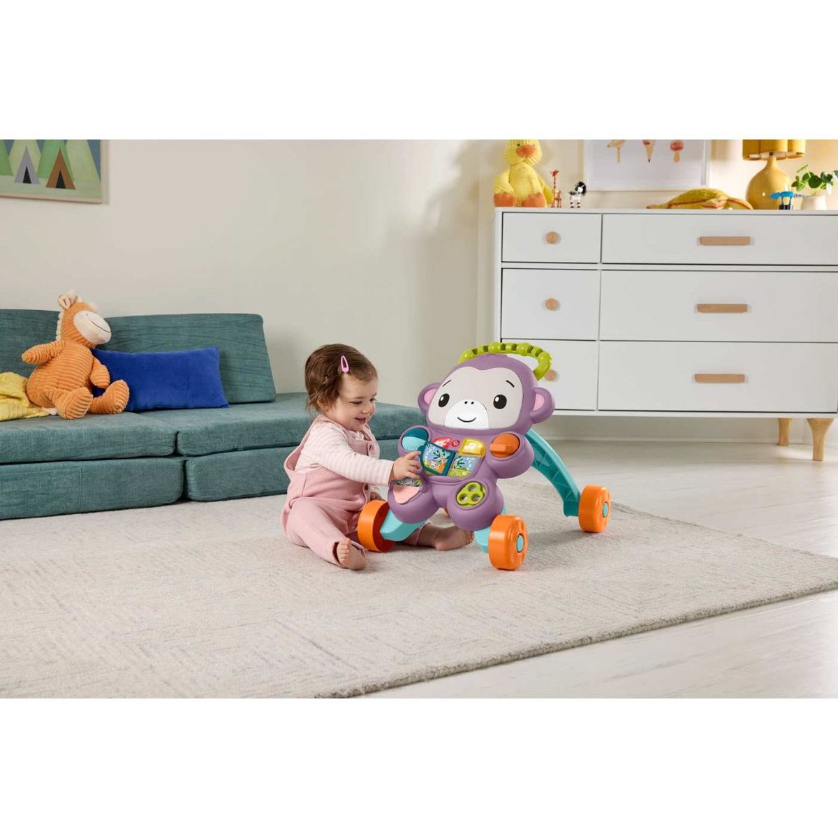 FISHER PRICE - Andadera para Bebés Aprende Conmigo Amigo Mono Fisher Price