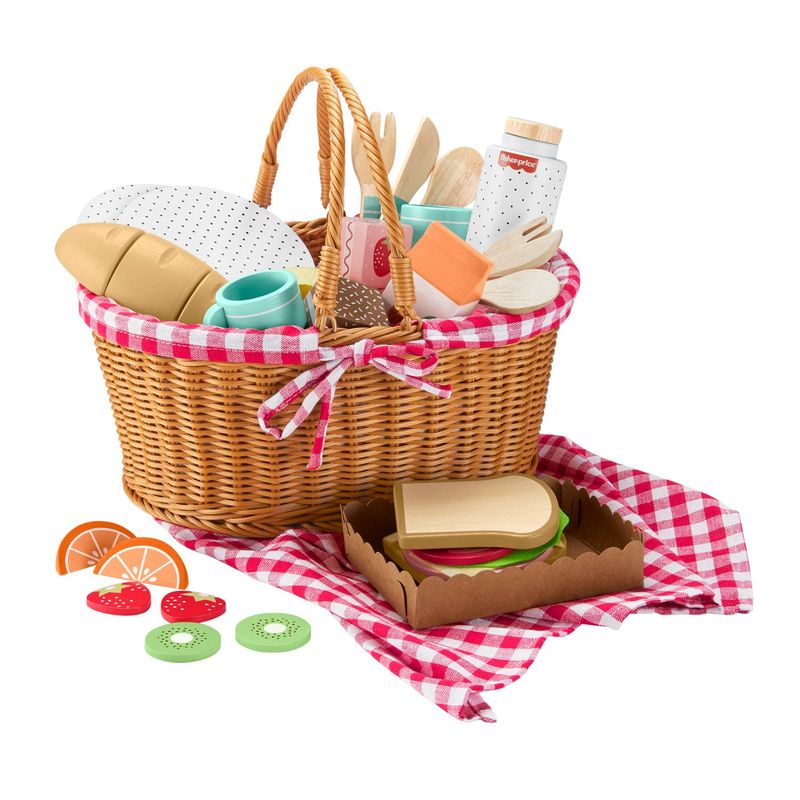 FISHER PRICE - Juguete para Bebés Canasta de Picnic de Madera Fisher Price