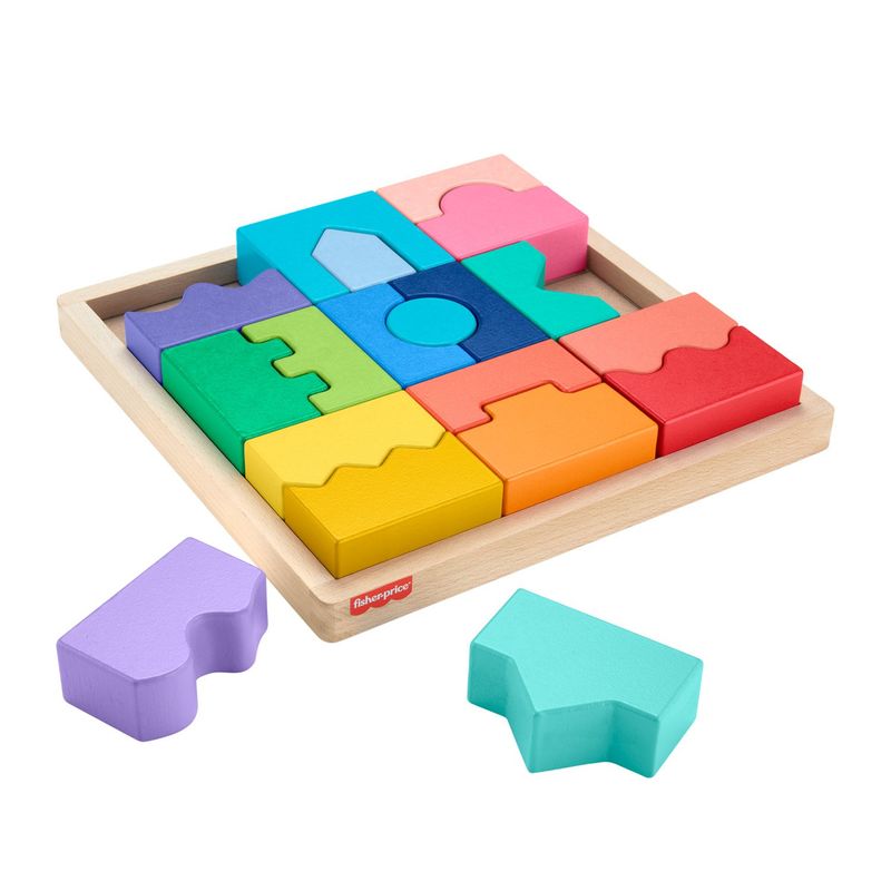 FISHER PRICE - Rompecabezas Geométrico Didáctico De Madera  Fisher Price