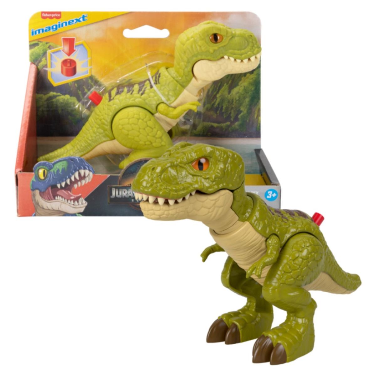FISHER PRICE - Jurassic World Dinosaurio Rebirth con Movimiento Imaginext Fisher Price