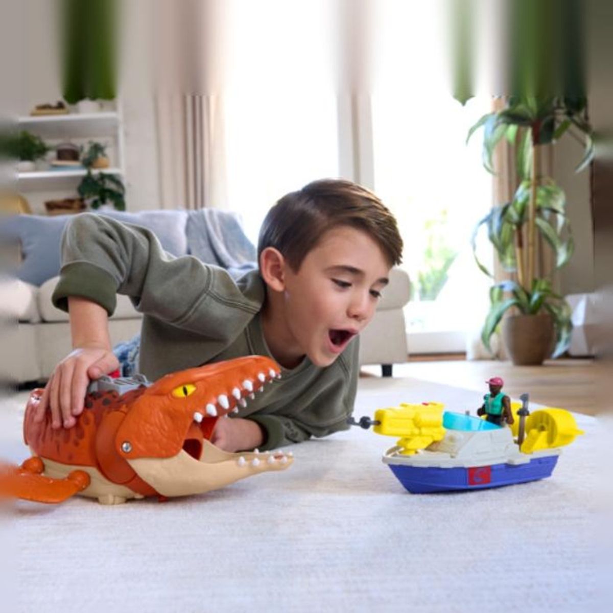 FISHER PRICE - Jurassic World Rebirth Mosasaurus Caza y Muerde Imaginext Fisher Price