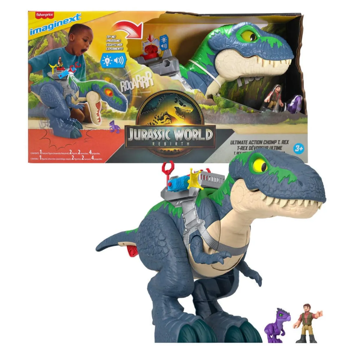 FISHER PRICE - Jurassic World Ultimate T. Rex con Luces y Sonidos Imaginext Fisher Price