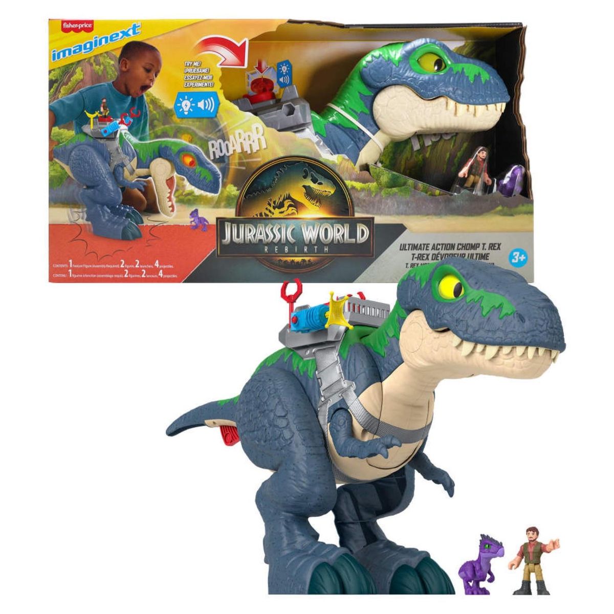 FISHER PRICE - Jurassic World Ultimate T. Rex con Luces y Sonidos Imaginext Fisher Price