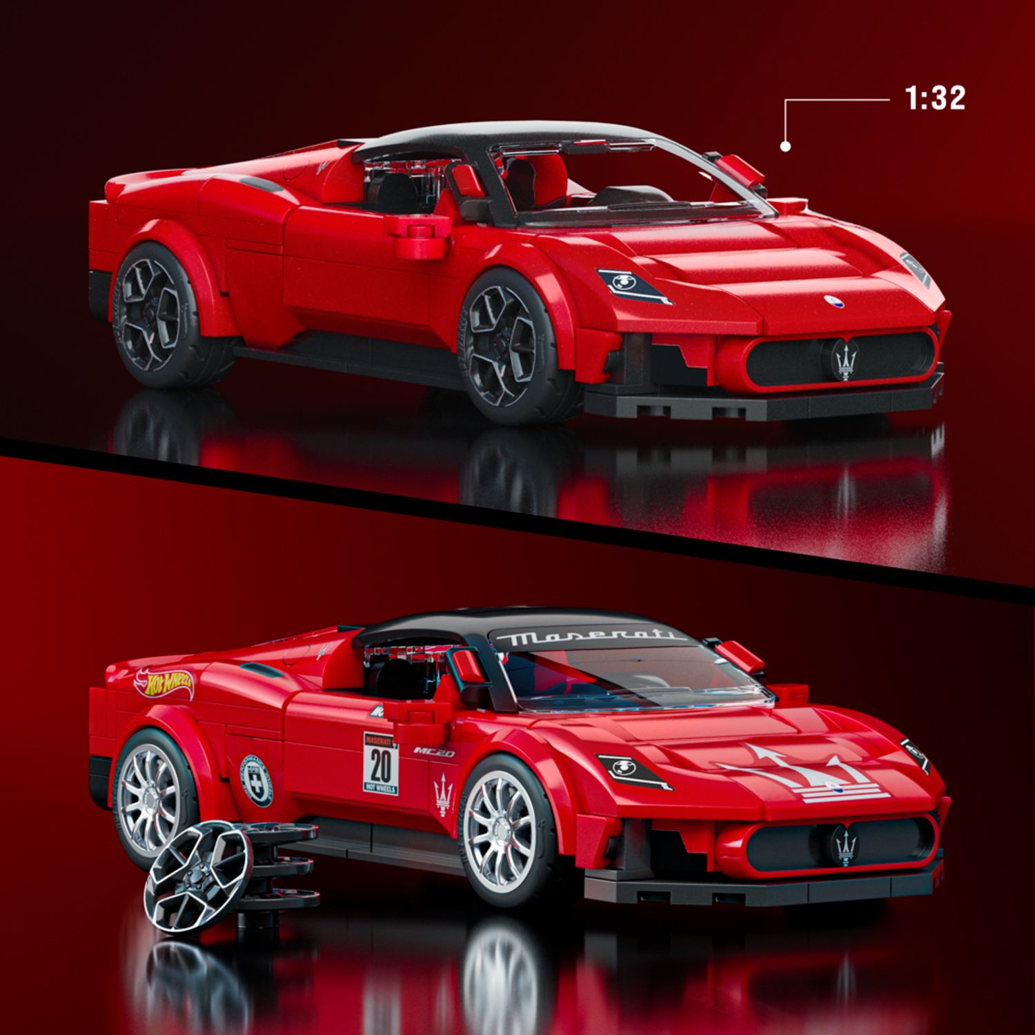MEGA Hot Wheels Juguete de Construcción Speed Maserati MC20 Brick