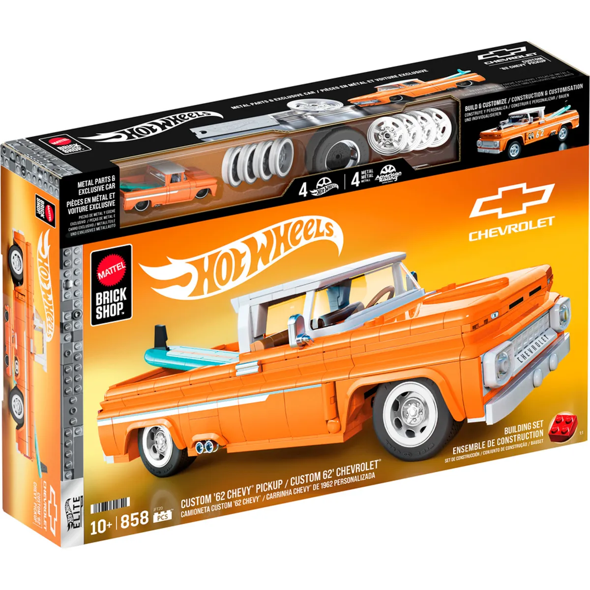 MATTEL BRICK SHOP - Hot Wheels Juguete Elite Camioneta Custom '62 Chevy Brick Shop Mega