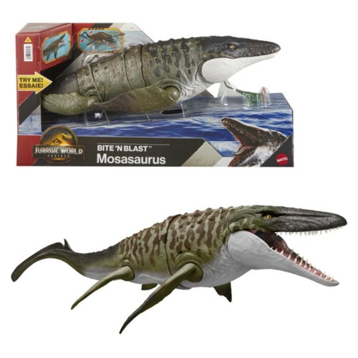 JURASSIC WORLD - Dinosaurio de Juguete Rebirth Mosasaurus Jurassic World
