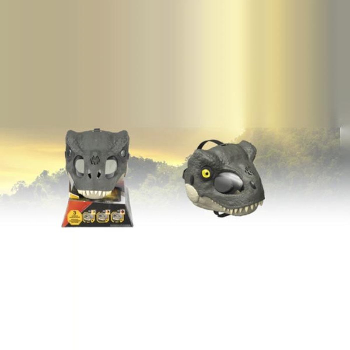 JURASSIC WORLD - Juguete Rebirth Máscara Deluxe de Dinosaurio Jurassic World