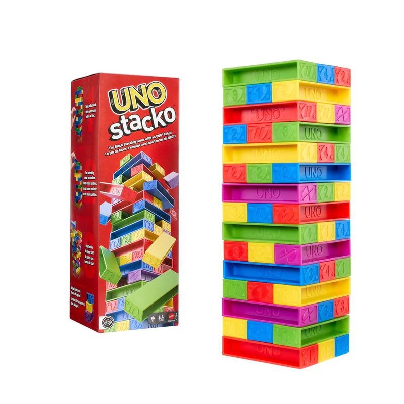 UNO - Juego de Mesa Stacko Segunda Versión para niños Uno