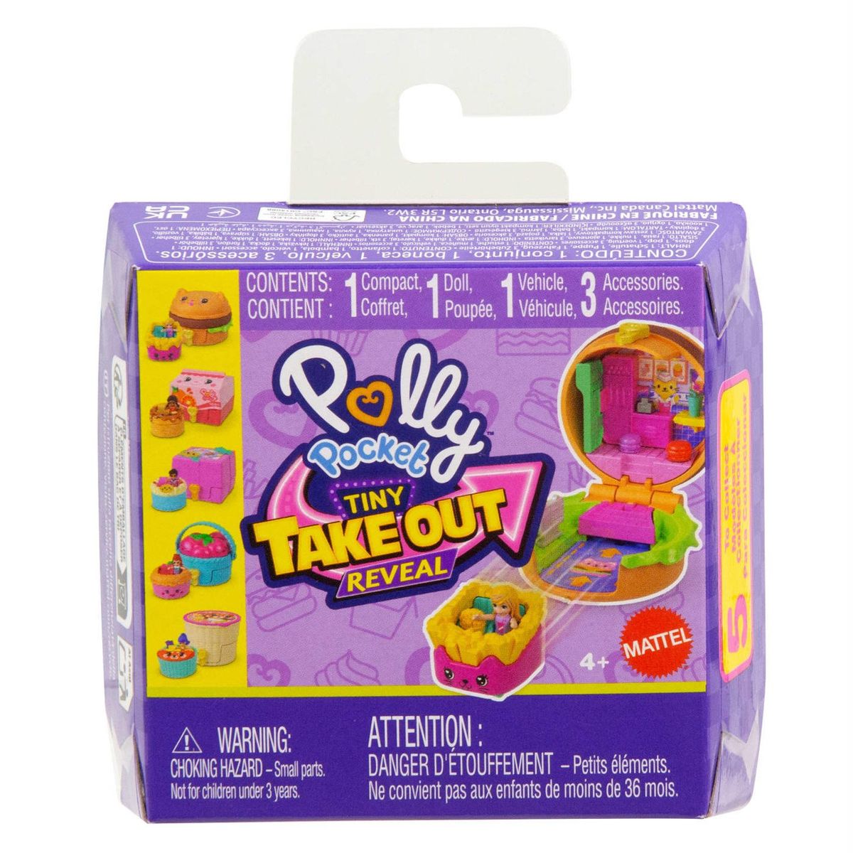 POLLY POCKET - Set de Juego Compacto Reveal Comidita Rápida  Polly Pocket