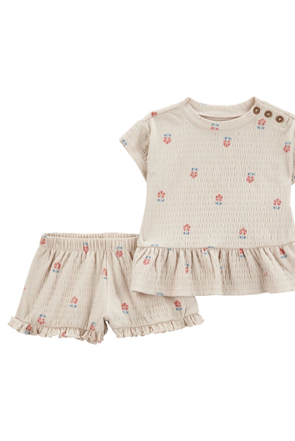 CARTER'S - Conjunto 2 Piezas Polera Y Short Bebé Niña Carter's
