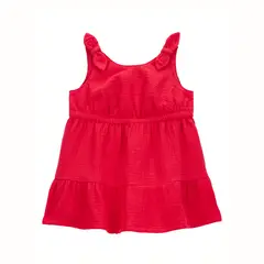 CARTER'S - Vestido Algodón con Cubre Pañal Bebé Niña