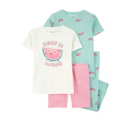 CARTER'S - Pijama 4 Piezas Algodón Bebé Niña