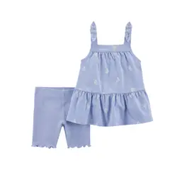 CARTER'S - Conjunto 2 Piezas Blusa Y Short Tipo Calza Niña