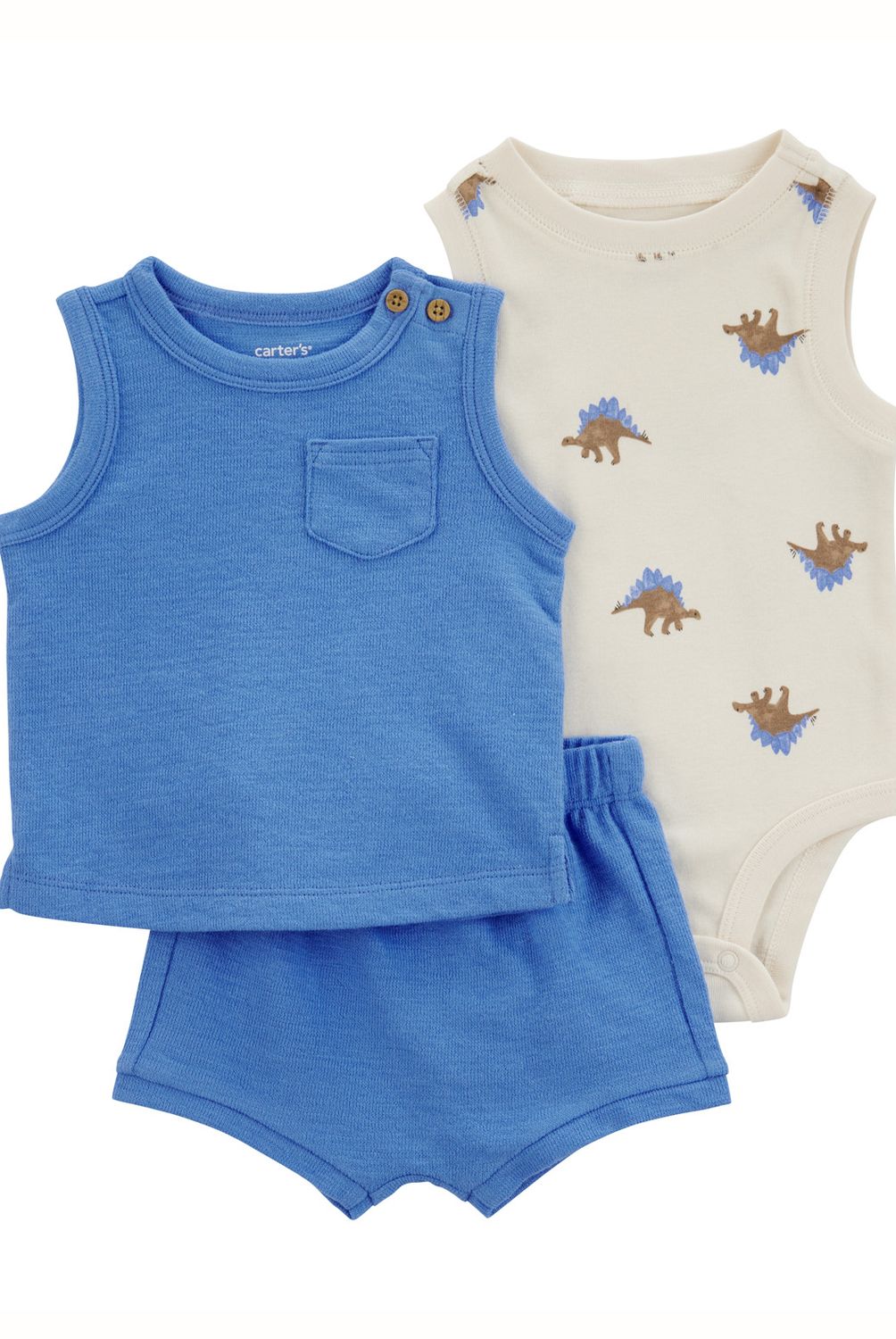 CARTER'S - Conjunto 3 Piezas Polera, Body Y Short Bebé Niño Carter's