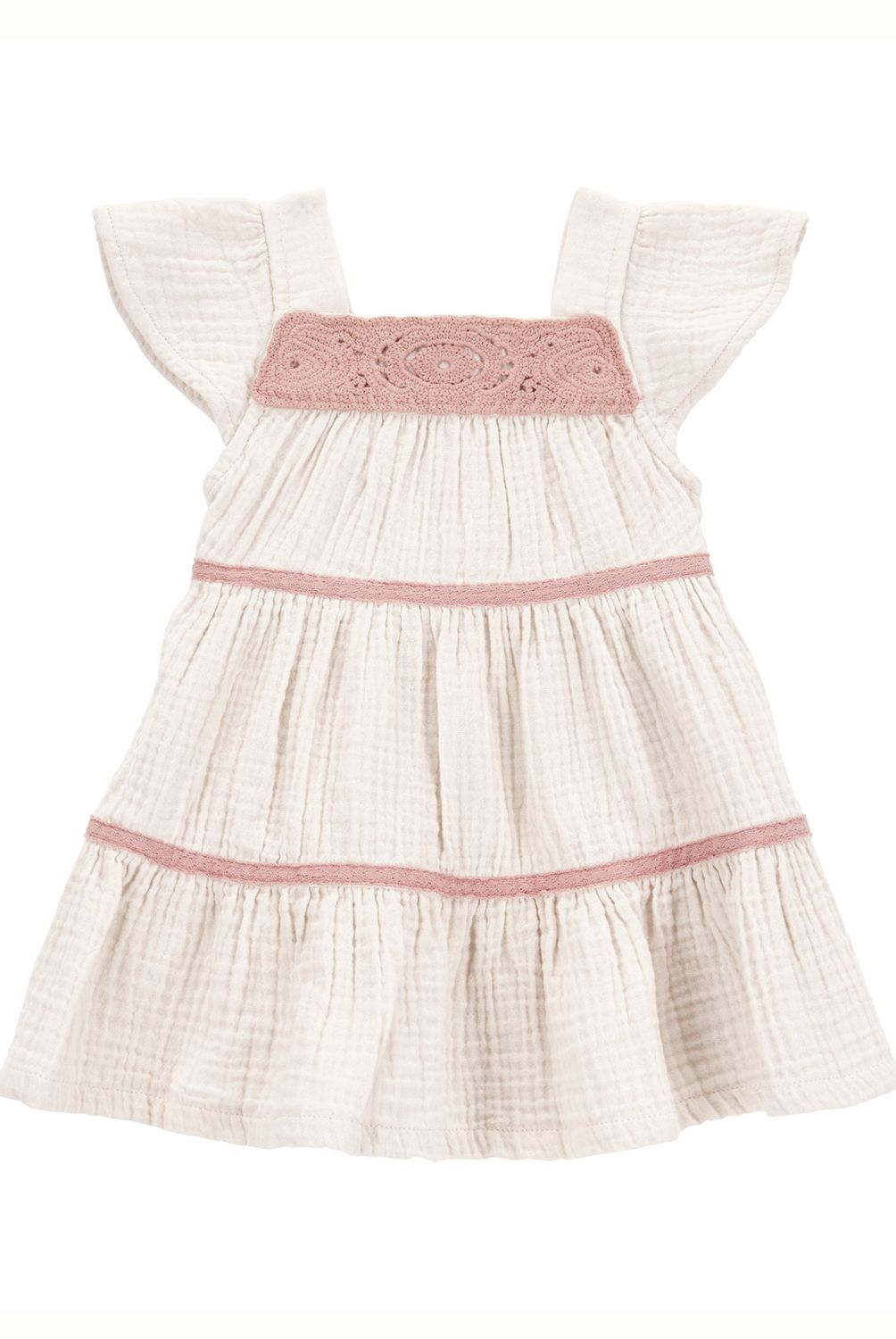 CARTER'S - Vestido Algodón con Cubre Pañal Bebé Niña Carter's