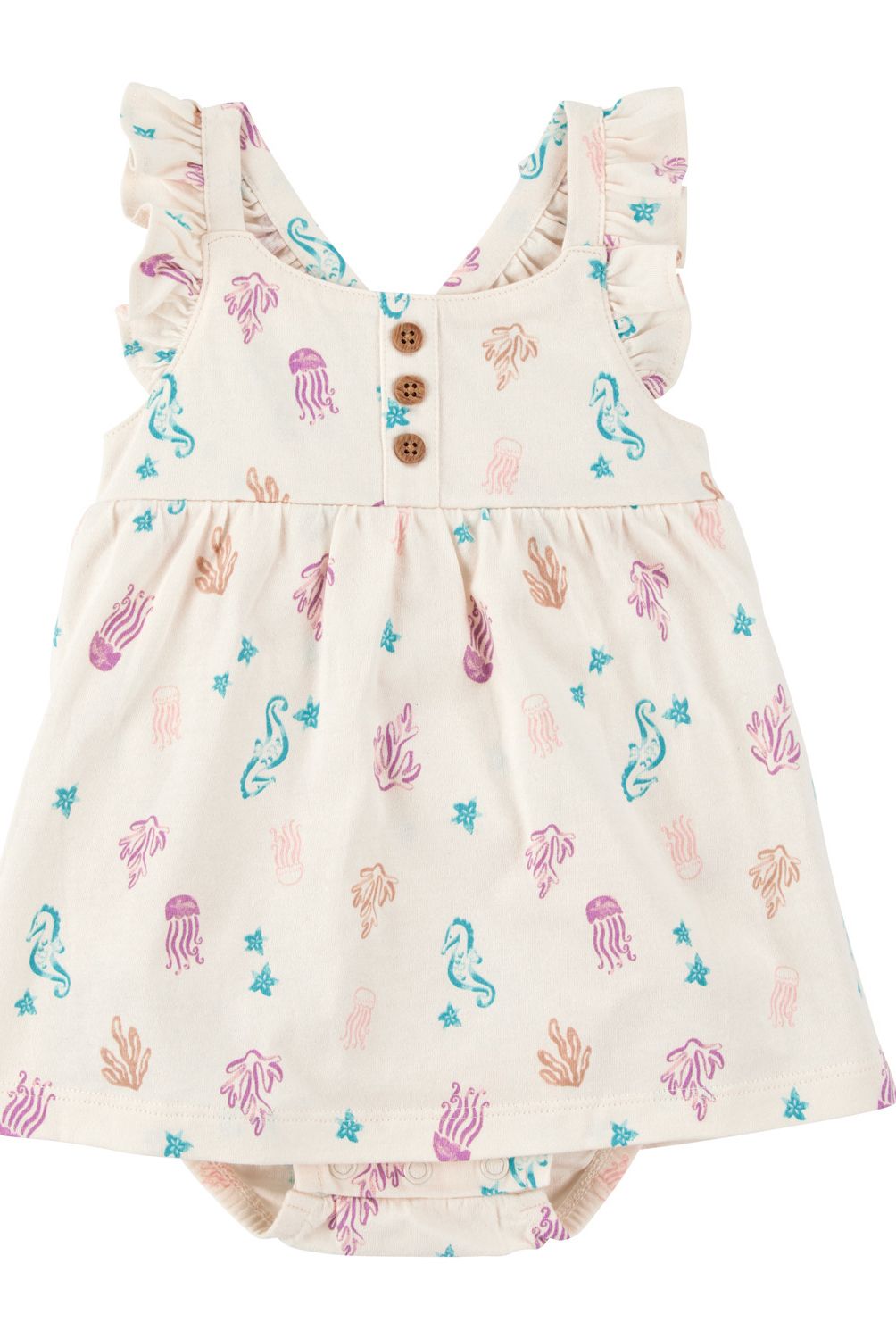 CARTER'S - Vestido Algodón con Cubre Pañal Bebé Niña Carter's
