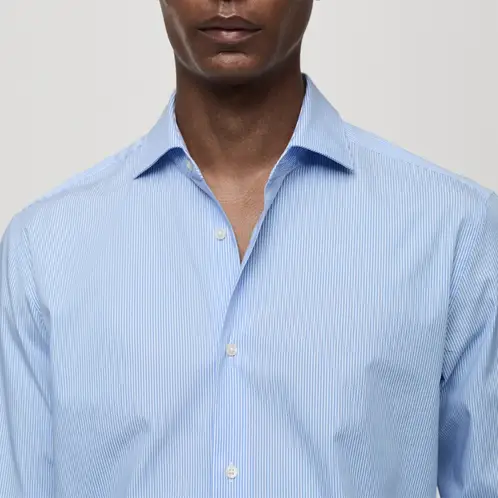 MANGO MAN - Camisa Rayas Regular Fit Algodón Hombre