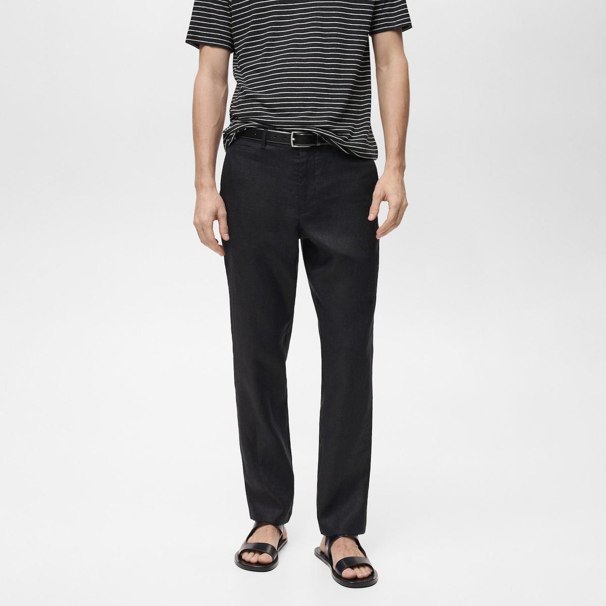 MANGO MAN - Pantalón Oyster 100% Lino Slim Fit Hombre Mango Man