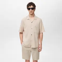 MANGO MAN - Camisa Malaga 100% Lyocell Regular Fit Hombre