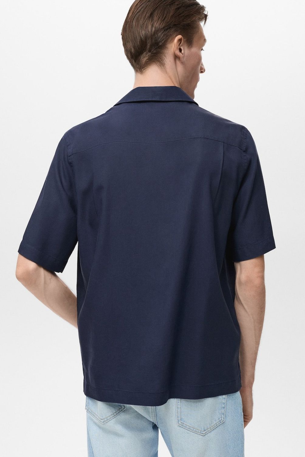 MANGO MAN - Camisa Malaga 100% Lyocell Regular Fit Hombre Mango Man