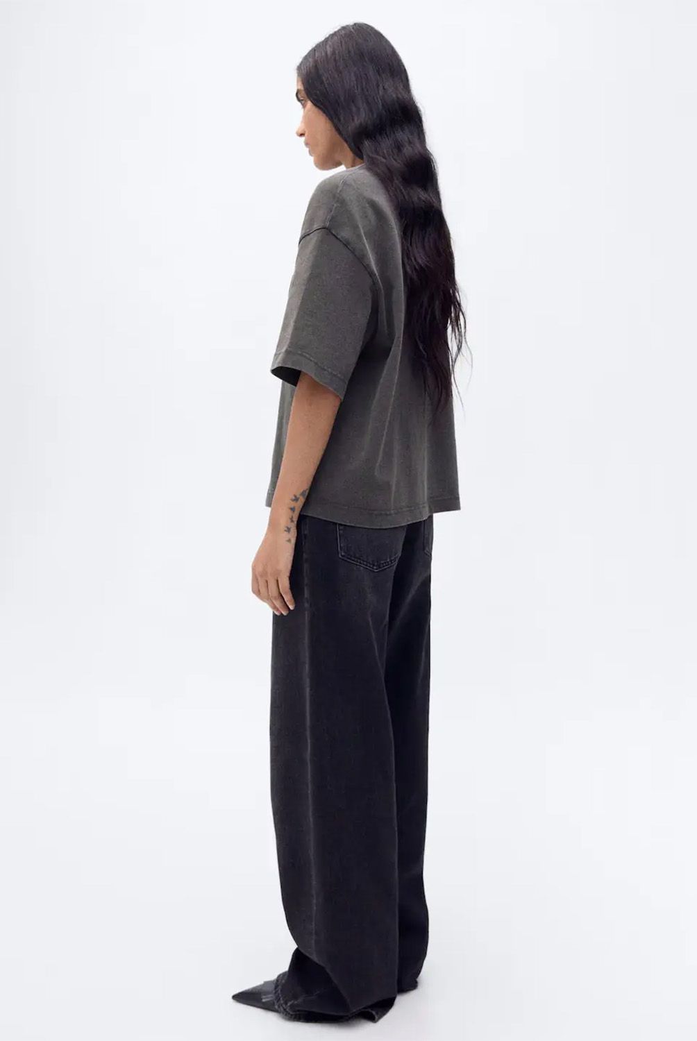 MANGO - Polera Algodón Oversize Mujer Mango