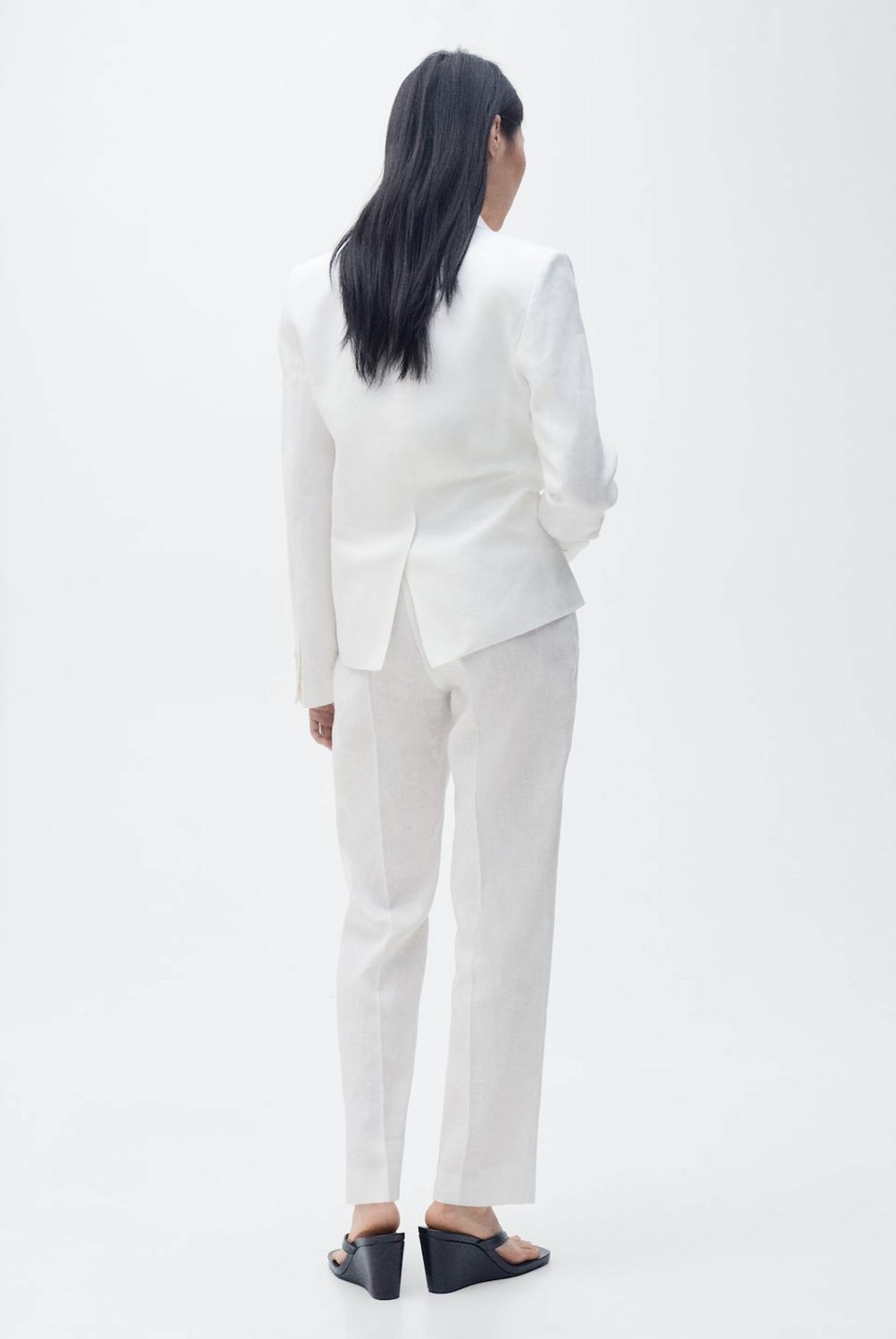 MANGO - Blazer Traje Lino Mujer Mango