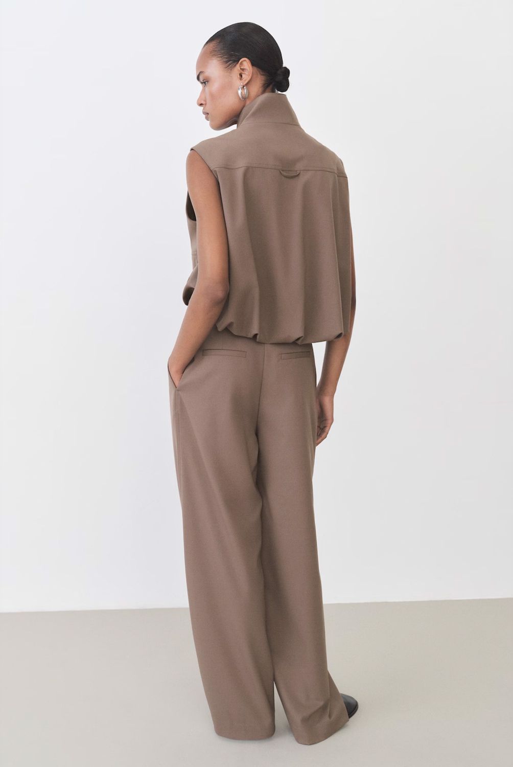 MANGO - Pantalón Recto Cinturón Mujer Mango