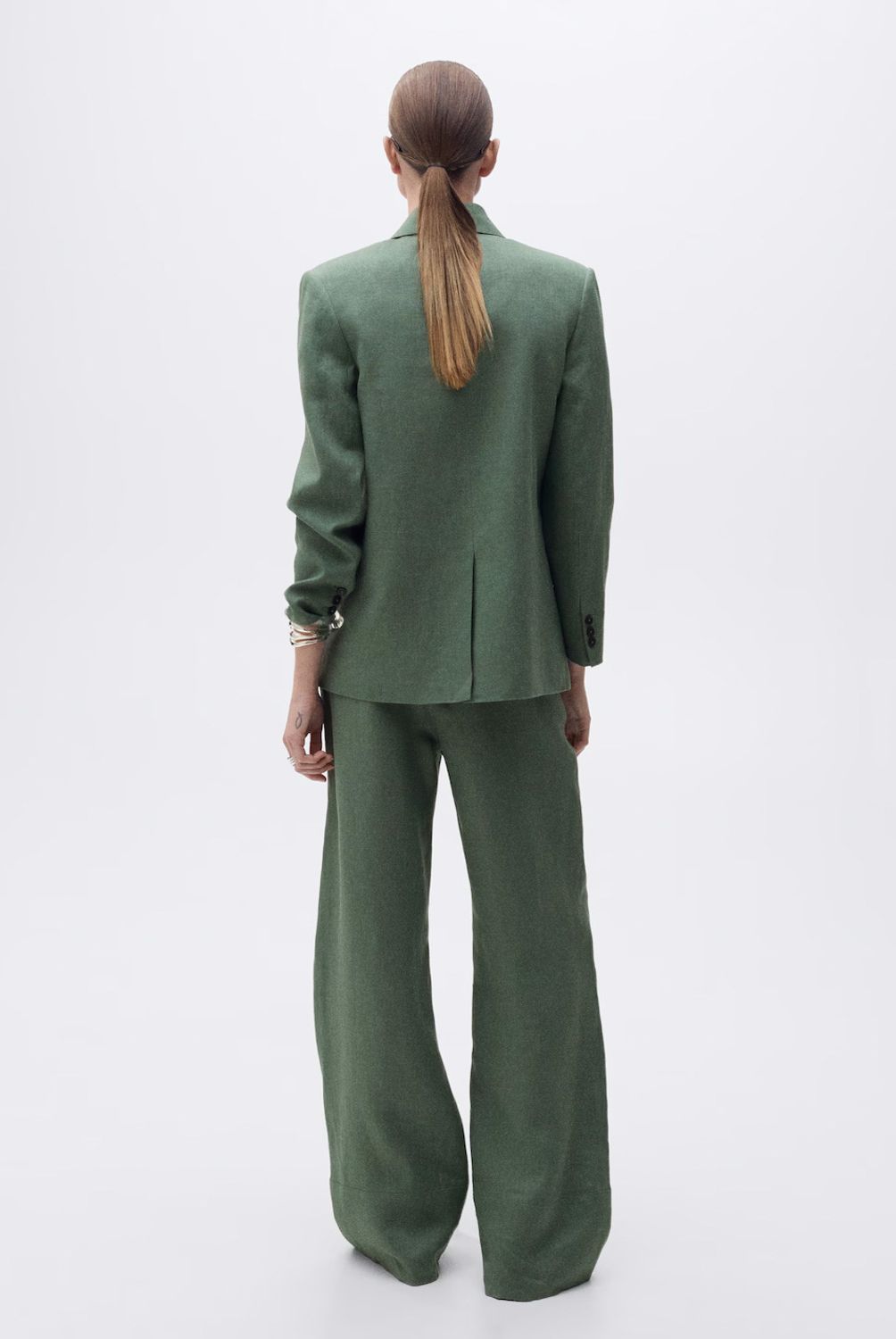 MANGO - Pantalón Recto Lino Mujer Mango