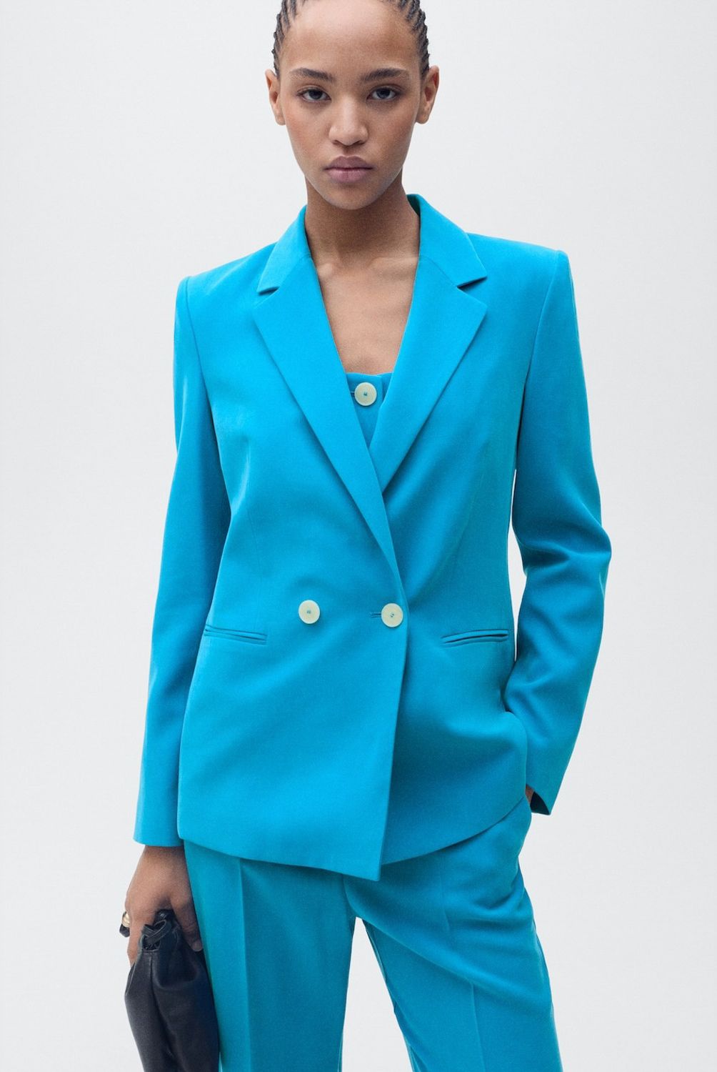 MANGO - Blazer Traje Recta Mujer Mango