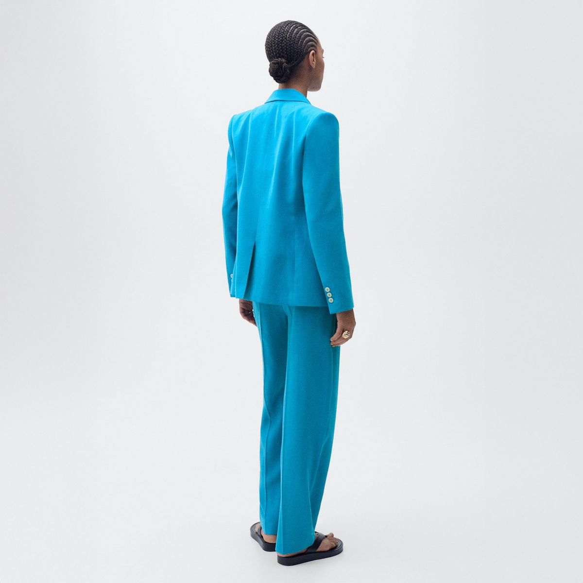 MANGO - Blazer Traje Recta Mujer Mango