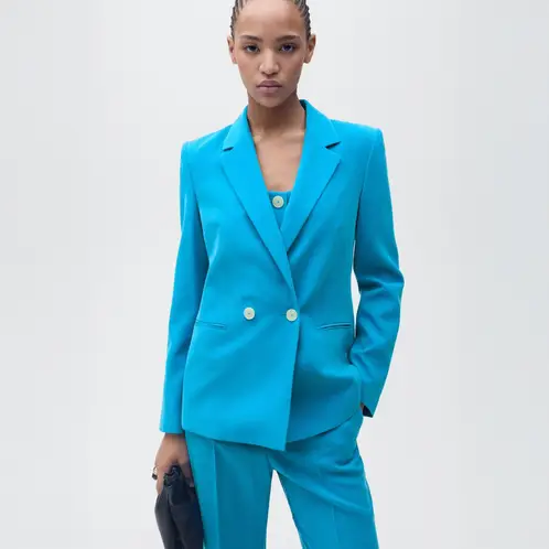 MANGO - Blazer Traje Recta Mujer