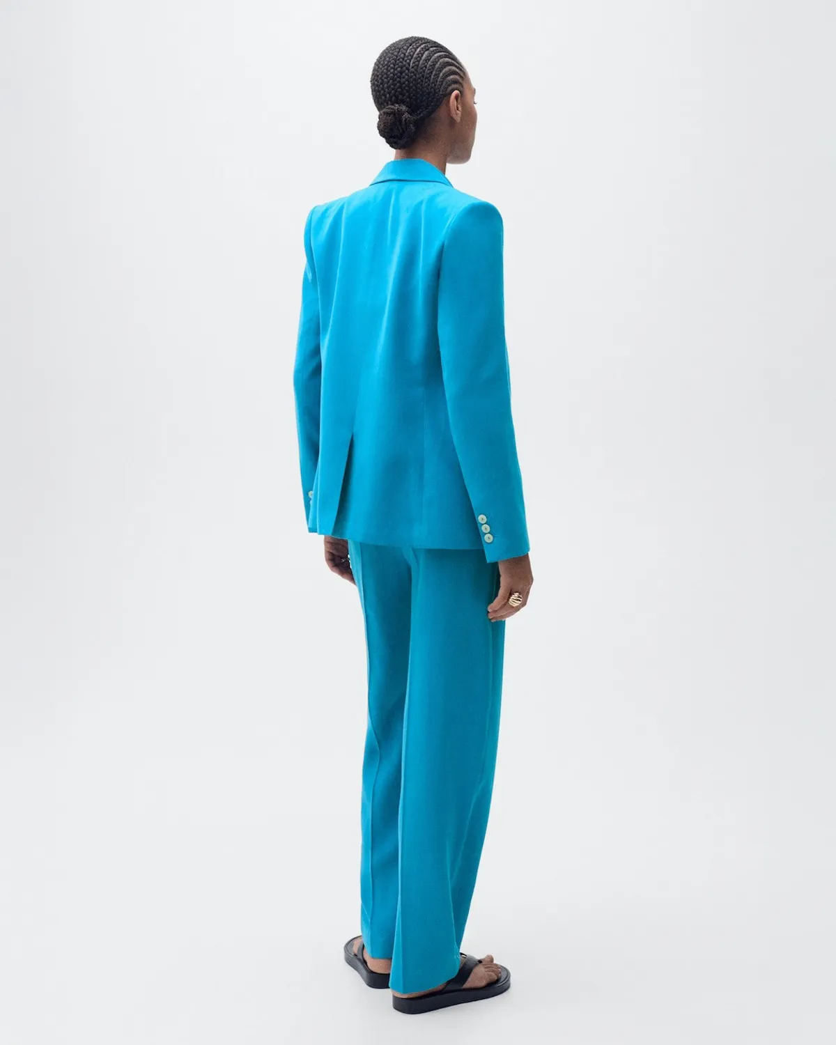 MANGO Blazer Traje Recta Mujer Mango