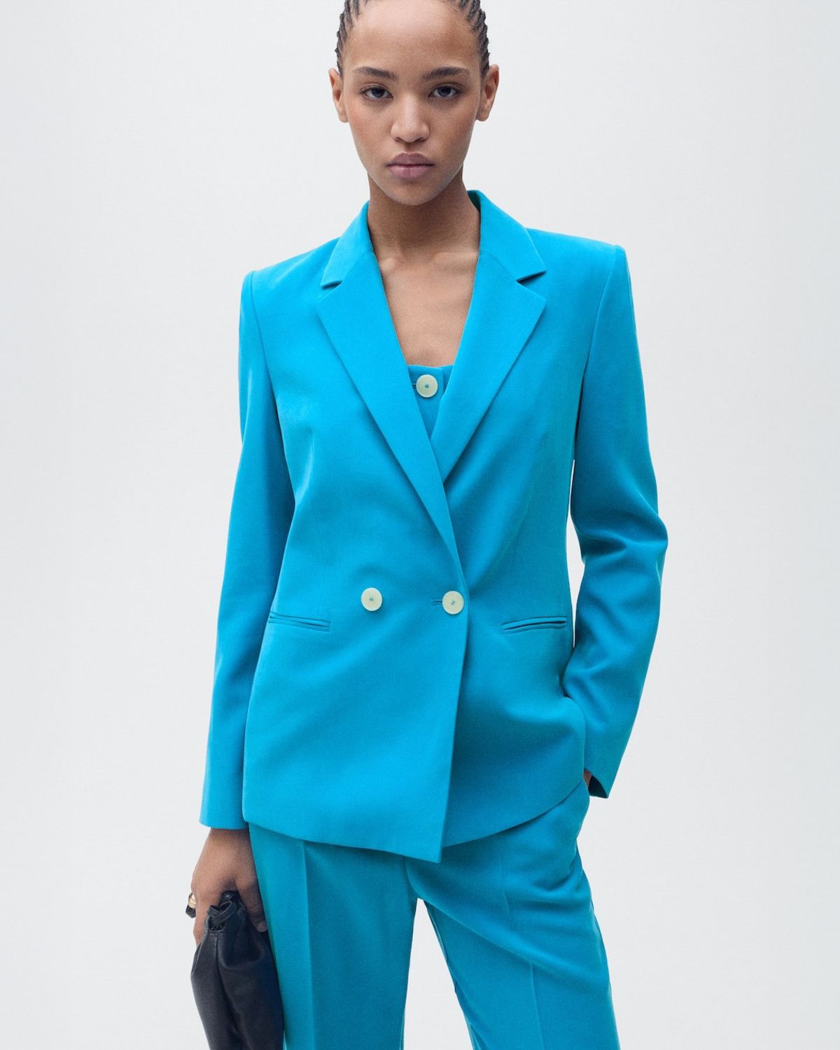 MANGO Blazer Traje Recta Mujer Mango