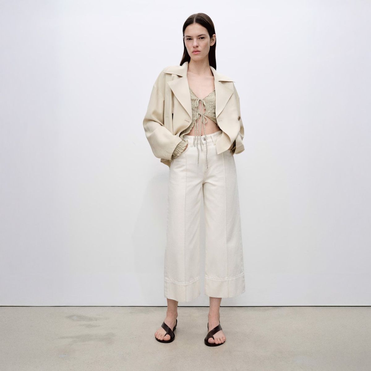 MANGO - Jeans Wide Leg Tiro Medio Mujer Mango