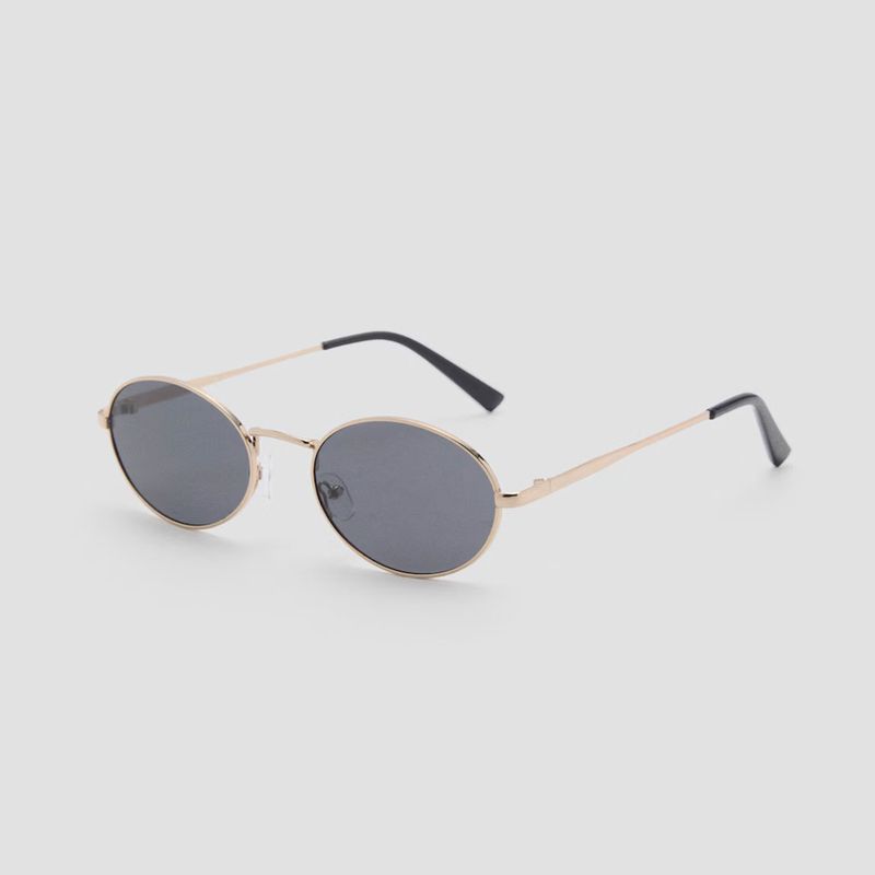 MANGO - Lentes de Sol Montura Metálica Redondas Mujer Mango