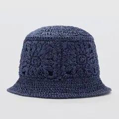 MANGO KIDS - Gorro Bucket Crochet Niño