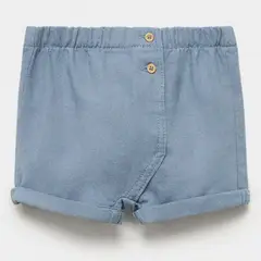 MANGO KIDS - Shorts Lino Y Algodón Unisex Bebé
