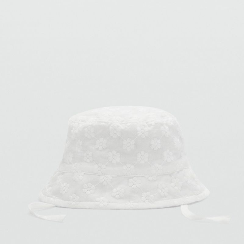 MANGO KIDS - Gorro Bucket Bordado Bebé Niña Mango Kids