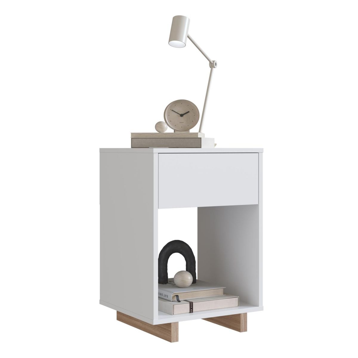 BE DESIGN - Velador 1 Cajon Blanco Be Design