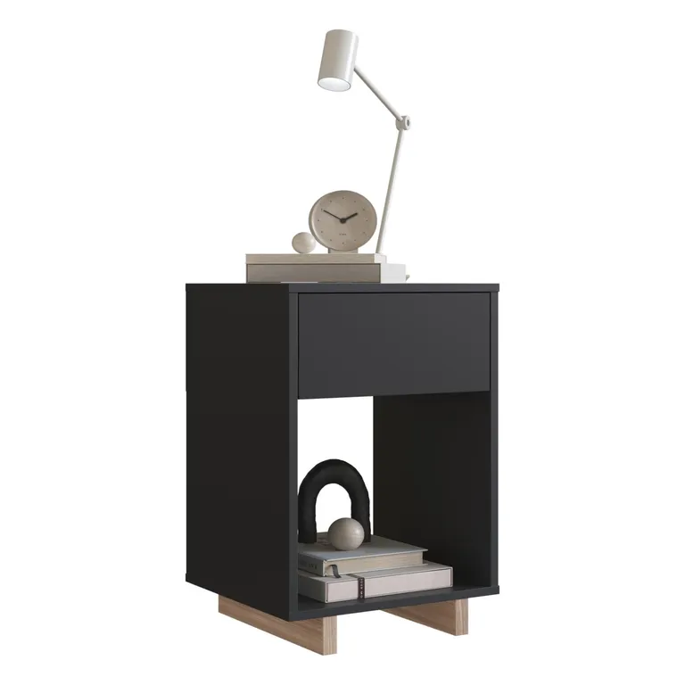 Velador 1 Cajon Negro