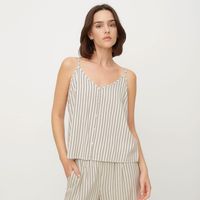 Blusa Sin Mangas Lino Mujer