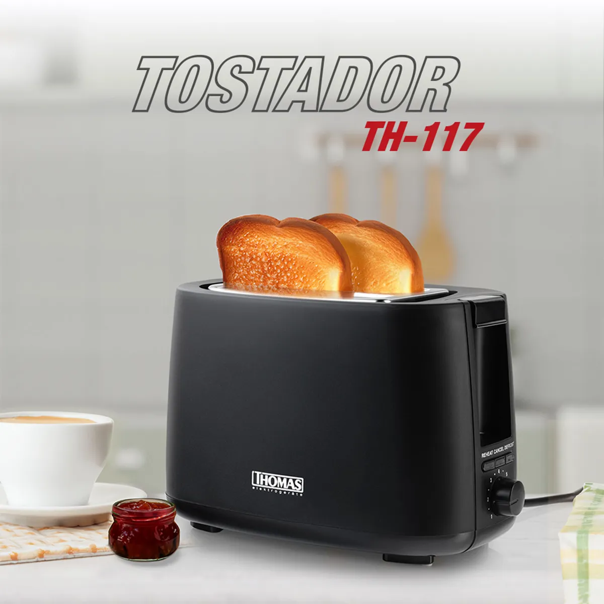 THOMAS - Tostador TH-117 Capacidad de Panes 2 Thomas