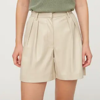 VERO MODA - Short Efecto Piel Mujer