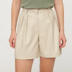 VERO MODA - Short Efecto Piel Mujer