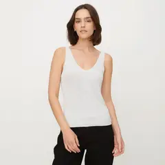 VERO MODA - Polera Punto sin Mangas Cuello En V Mujer