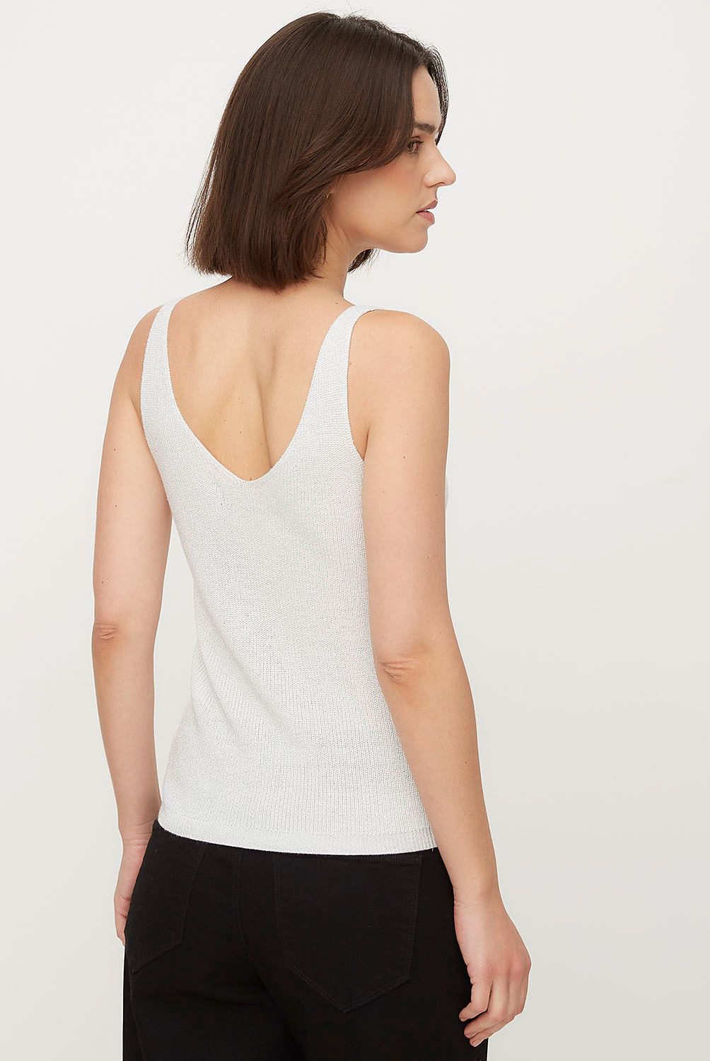 VERO MODA - Polera Punto sin Mangas Cuello En V Mujer Vero Moda