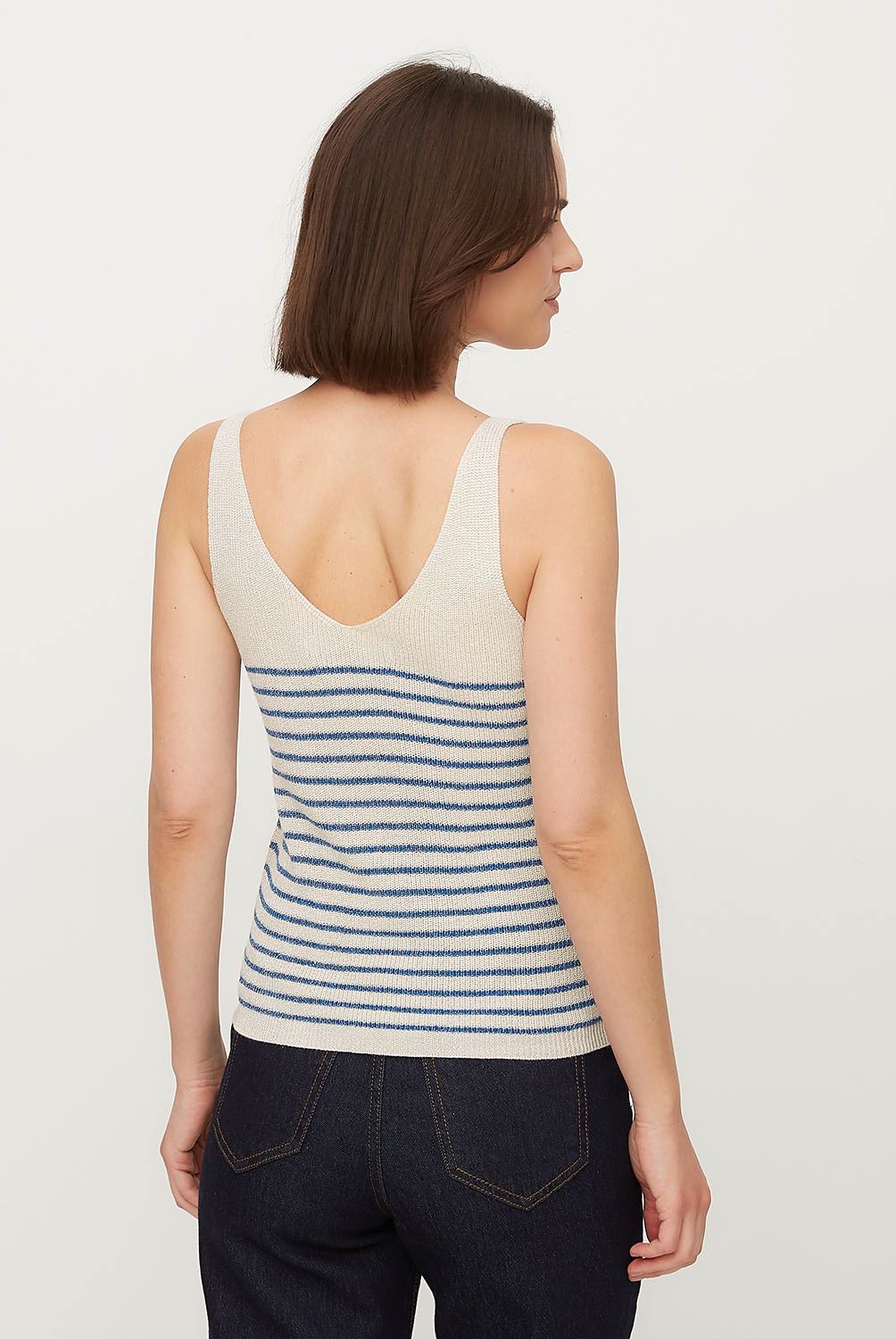 VERO MODA - Polera Punto sin Mangas Cuello En V Mujer Vero Moda