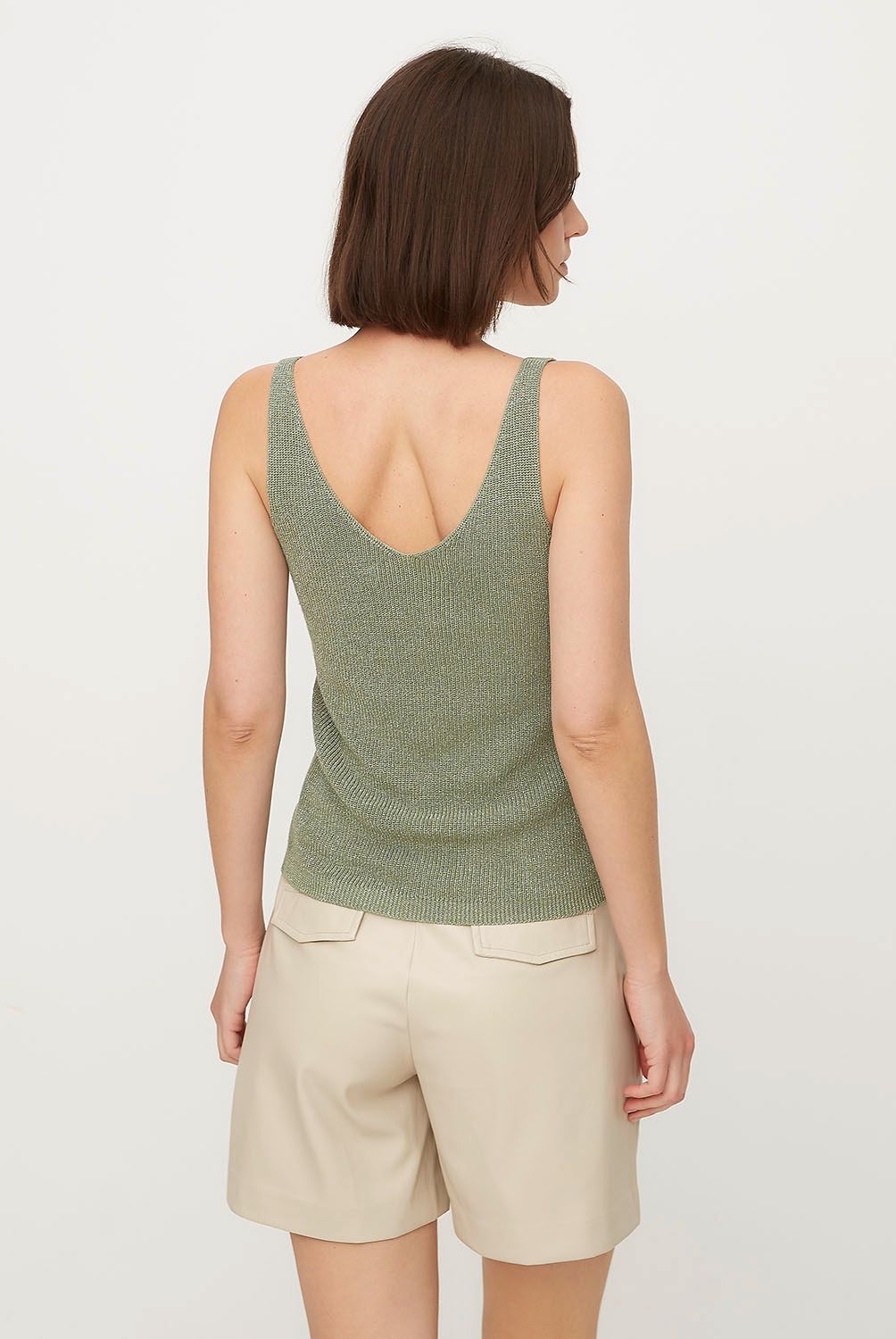 VERO MODA - Polera Punto sin Mangas Cuello En V Mujer Vero Moda
